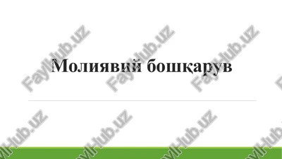 moliyaviy boshqaruv — PPTX