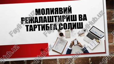 moliyaviy rejalashtirish va tartibga solish — PPTX