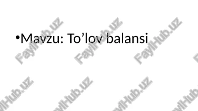 to’lovbalansi — PPTX