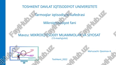 mikro iqtisodiyot fanining muammolar vasiyosati — PPTX