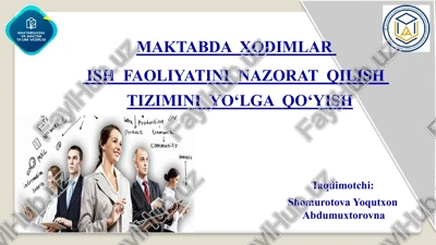 maktabdaxodimlar ishfaoliyati — PPTX