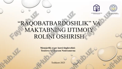 raqobatbardoshlik — PPTX