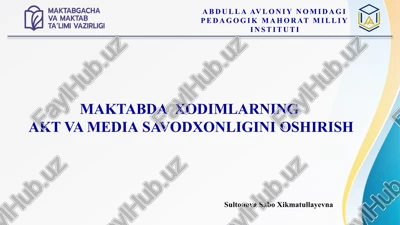 taraqqiyotga erishish uchun bizraqamli bilimlar va axborot texnologiyalari — PPTX