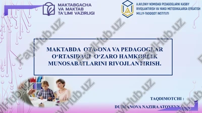 maktabgacha va maktab ta‘limi vazirligi — PPTX