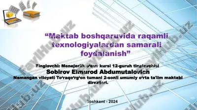 raqamli texnologiyalar — PPTX