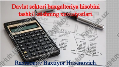 davlat sektori buxgalteriya hisobi tashkilotlarining xususiyatlari — PPTX