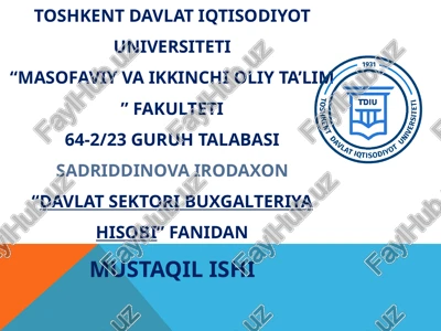 davlat budjeti daromatlari — PPTX