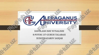 davolash ishi yo’nalishi — PPTX