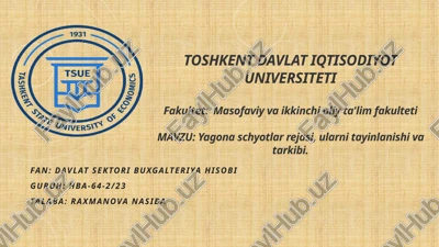 budjetni yuqorilatish operatsiyalari — PPTX