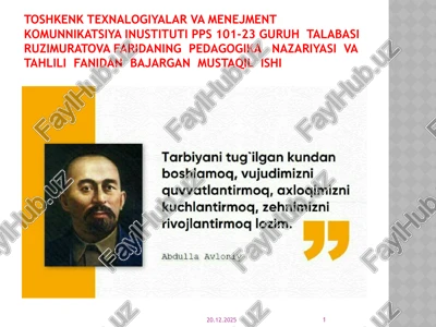 darsga qo‘yiladigi talablar. darsturlari va tuzilishi — PPTX