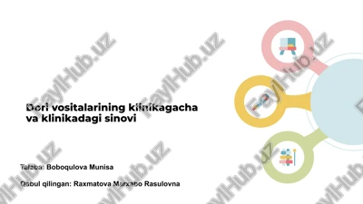 dori vositalarining klinikagacha va klinikadagi sinovi — PPTX