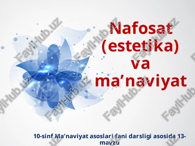 nafosat(estetika)vama’naviyat — PPTX