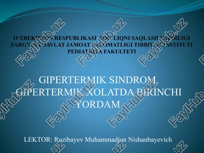 gipertermik sindrom — PPTX