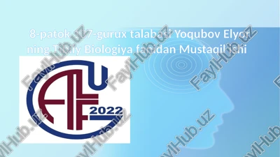 tibiiy biologiya fanidan mustaqilishi — PPTX