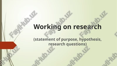 research hypothesis — PPTX