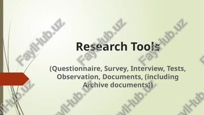 research tools — PPTX