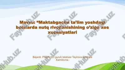 maktabgacha ta'lim yoshdagi bolalar dasturiy materiallari — PPTX