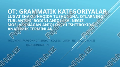 lotin tili grammatikasi — PPTX