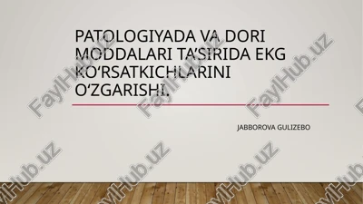 elektrokardiografiya — PPTX