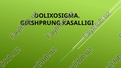 girshprung kasalligi — PPTX