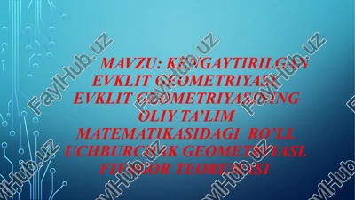evklitgeometriyasi — PPTX