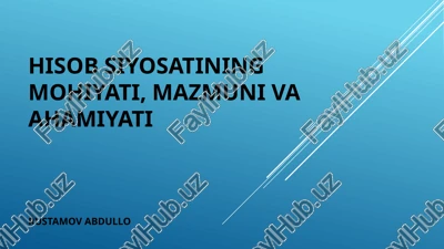 buxgalteriyahisobi — PPTX