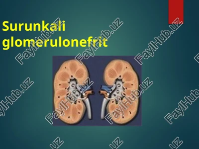 surunkali glomerulonefrit — PPTX