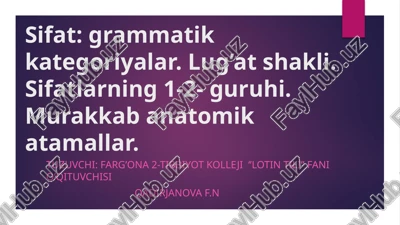 sifatlar — PPTX