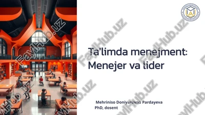 ta'lim menejeri — PPTX
