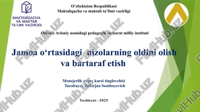menejerlik o‘quv kursi tinglovchisi — PPTX