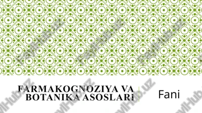 farmakognoziya va botanika asoslari — PPTX