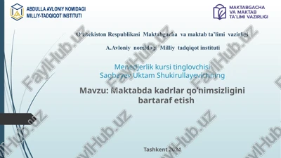 menedjerlik kursi — PPTX