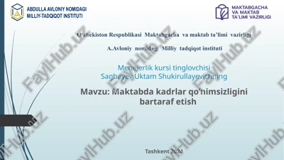 maktabdakadrlarqo’nimsizligi — PPTX