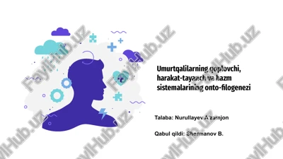 umurtqalilarning qoplovchi, harakat-tayanch va hazm sistemalarining onto-filogenezi — PPTX