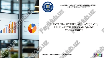 maktabda resurslarni aniqlash, rejalashtirish va maqsadli yo`naltirish — PPTX