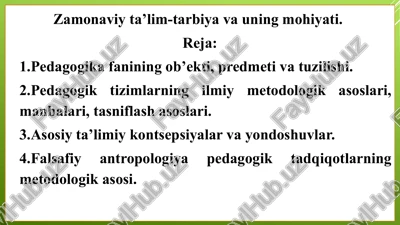 zamonaviy ta’lim-tarbiya — PPTX