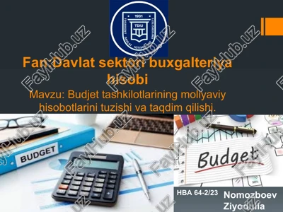 moliyaviy hisobotlar — PPTX