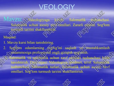 valeologiya — PPTX