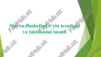 basketbolo‘yin texnikasi — PPTX
