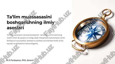 menejment va boshqaruvtushunchalari — PPTX