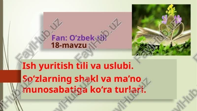 o’zbektili 18-mavzu — PPTX