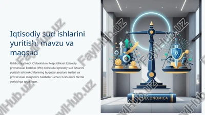 iqtisodiy sud ishlarini yuritish ishtirokchilari — PPTX