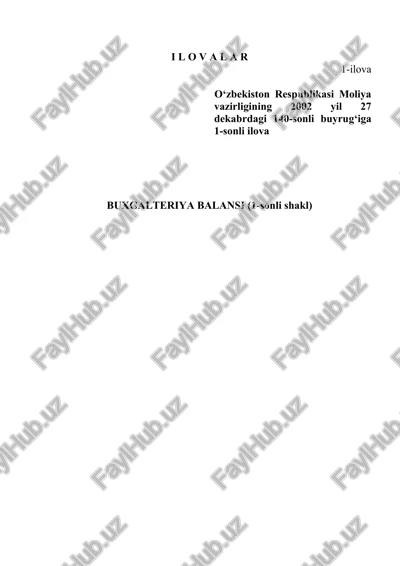 buxgalteriya balansi (1-sonli shakl) — DOCX
