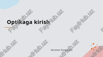 optikaga kirish — PPTX