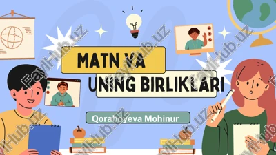 matn va uning birliklari — PDF