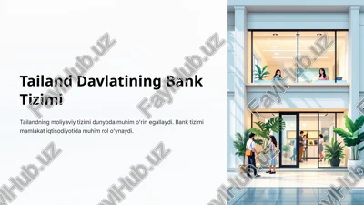 tailand davlatining bank tizimi — PPTX