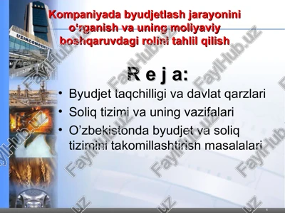 byudjet taqchilligi va davlat qarzlari — PPT