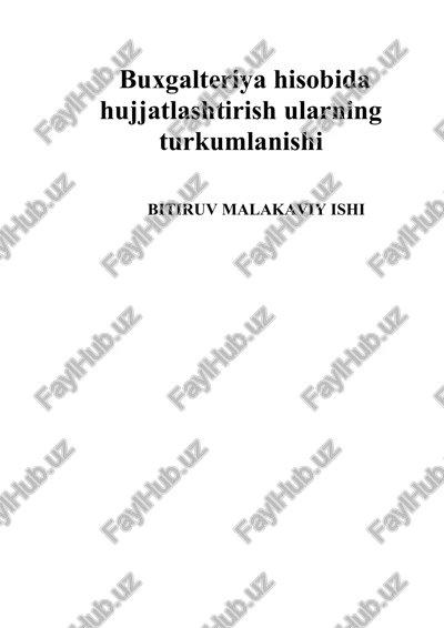 buxgalteriya hisobida hujjatlashtirish — DOCX