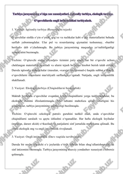 ekologik tarbiya — PDF