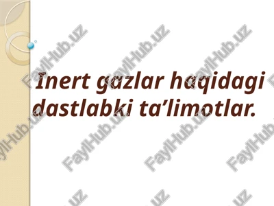 inertgazlar — PPTX